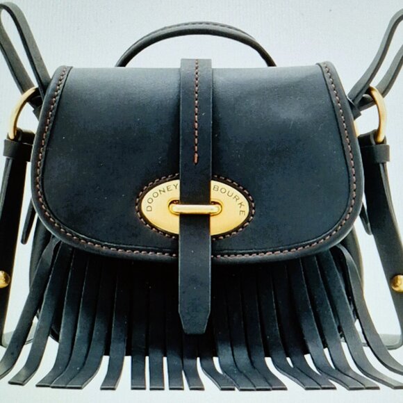 Vintage. Dooney and Bourke ,.FIONA Crossbody, mini saddlebag. NWOT, black. 2005 - Picture 4 of 13